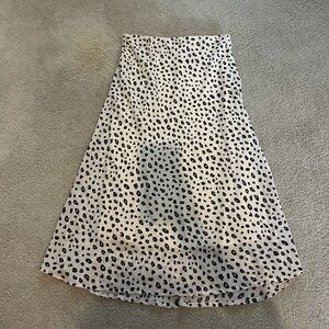 Black and cream leopard print maxi skirt